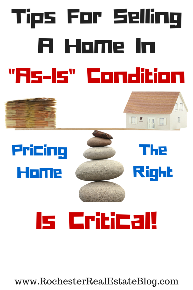 Tip For Selling A Home In As-Is Condition - Pricing The Home Correctly Is Critical