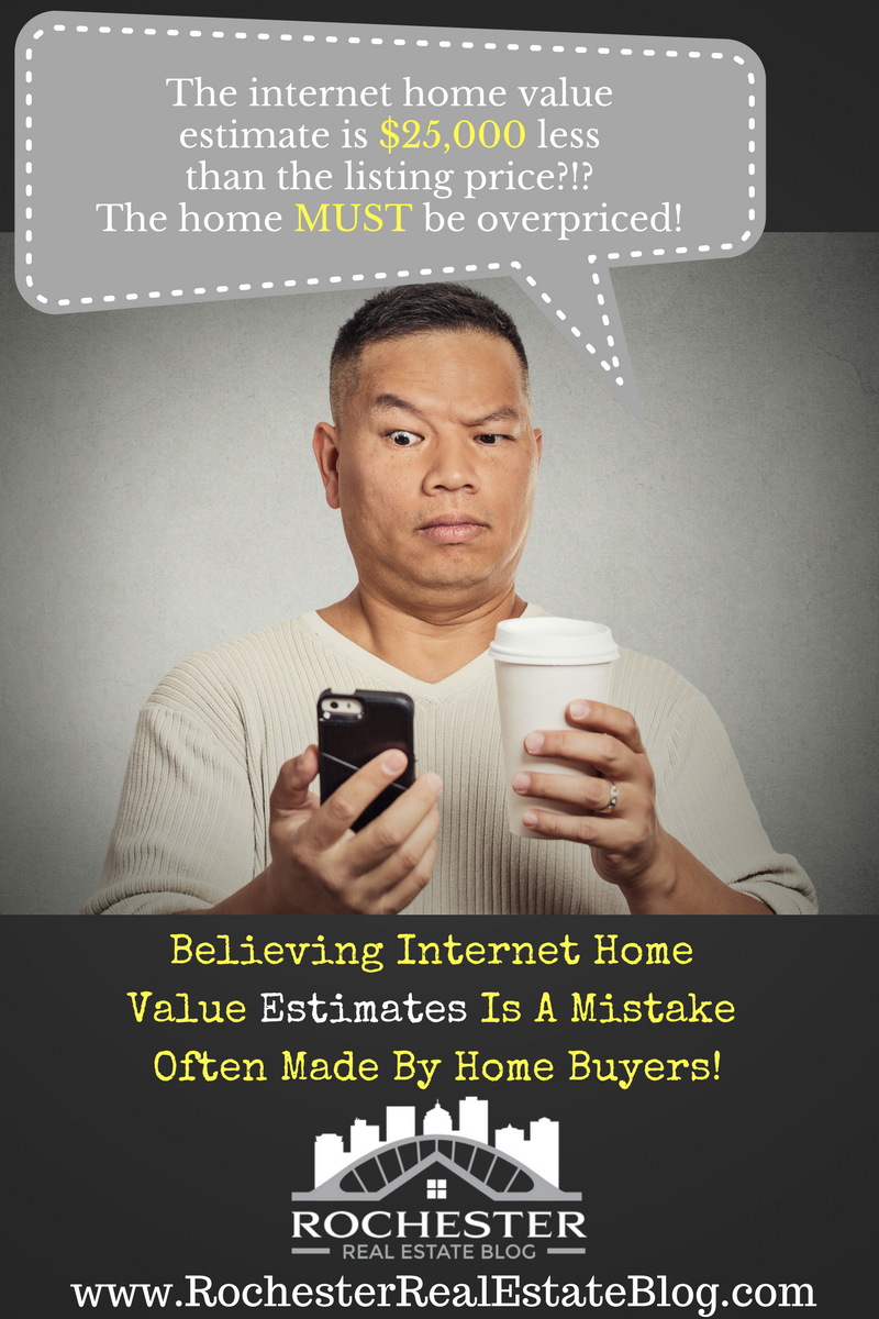 Believing Internet Home Value Estimates Is A Mistake Often Made By Home Buyers!