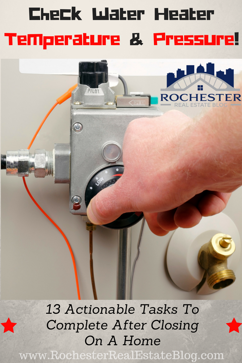 Check Water Heater Temperature & Pressure After Closing!