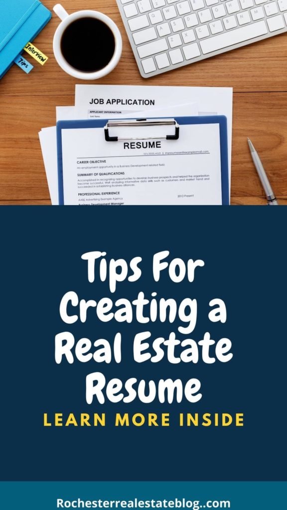 Tips For Creating A Real Estate Resume